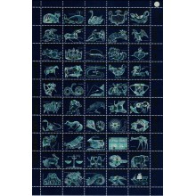 1967 - Danmark - Julemærker - Helark -  Foldet - 4-sidet takket - Stjernebilleder.